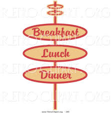 450 x 470 jpeg 37 кб. Retro Clipart Of A Vintage Beige Restaurant Sign Advertising Breakfast Lunch And Dinner By Andy Nortnik 206