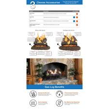 vent free dual fuel gas fireplace logs