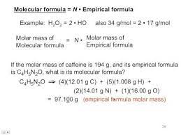 3 5 calculating a molecular formula