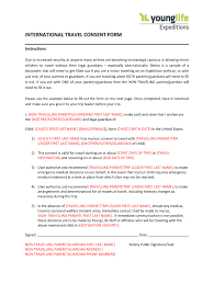 young travel consent form fill
