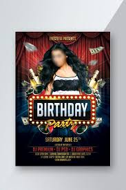Birthday Party Flyer Template Psd Free Download Pikbest