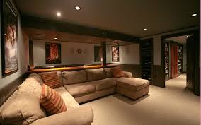 Basement Home Theater Traditional