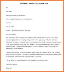 best application letter Sample Application Letter for the Post of Lecturer  jpg