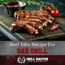 grilling beef ribs recipe on a gas