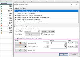 Excel Icon Sets Conditional Formatting