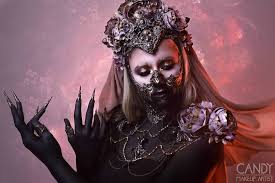 makeup artist creates dark fantasy