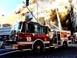 fire truck and backgrounds fire