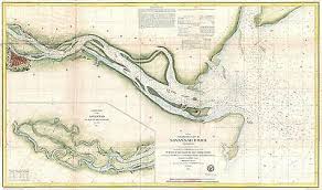 1857 Coastal Survey Map Nautical Chart The Rappahannock