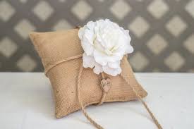 Fabric flower (in this tutorial, i used the knotted chrysanthemum)2. Handmade Ring Bearer Pillows And Boxes From Etsy