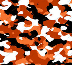 Orange Camouflage Seamless Digital