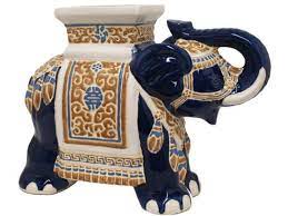 Garden Stool Ceramic Elephant Elephant
