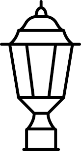 Lamp Light Outdoor Vector Icon On