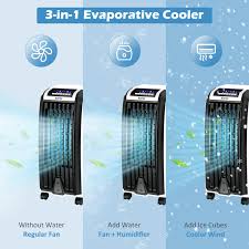 portable evaporative air cooler with 3