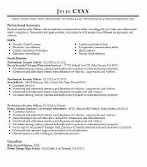 Best Professional Security Officer Resume Example Livecareer
