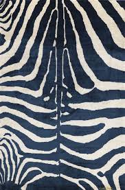 zebra indigo silk carpet by carini lang