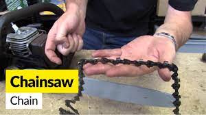 How to fit a replacement chainsaw chain - YouTube