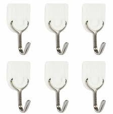 Stick On Wall Hook 6pcs Strong Adhesive