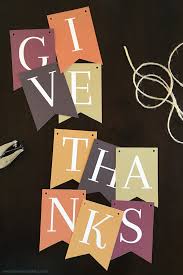 give thanks banner garlands flags