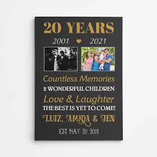 the best 20 year anniversary gifts for