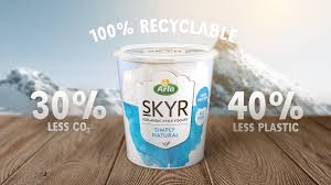 new skyr bucket reduces plastic by 40