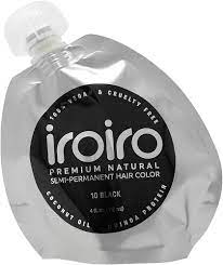 IROIRO Premium Natural Semi-Permanent Hair Color 10 Iro Black (8oz) by  Iroiro : Amazon.ca: Beauty & Personal Care