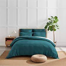Levtex Home Washed Linen Teal Blue Twin