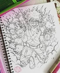 Katsuki bakugo coloring pages are a fun way for kids of all ages to develop creativity, focus, motor skills and color recognition. Monochromacat King Explosion Murder A K A Bakugo Xd It S Been A While Since I Ve Inked Up An A4 Page Time Taken 1 5 Hour Tools Sakura Pigma Micron 0 1 Http Fav Me Dcla1f8 Art Traditionalart