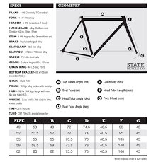 State Bicycle Co New Size Chart Featuring Our 62cm