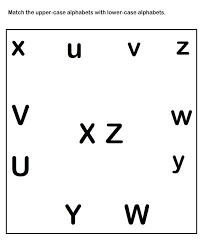 alphabet recognition worksheets match