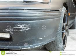 Scratch On A Car Bumper Stock Photo Image Of Black Safety