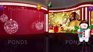 Christmas Tv Studio Set Watermark 17 Virtual Green Screen
