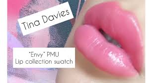 tina davies pmu lip collection swatch
