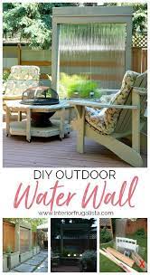 diy outdoor water wall privacy screen