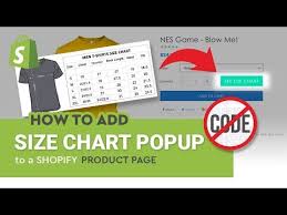 How To Create Size Chart Popup To Shopify Product Page