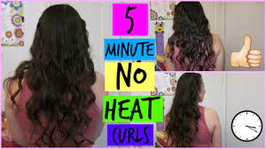 no heat curls using only hair ties