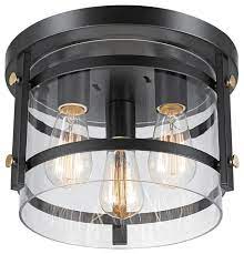 globe electric 60417 wexford 3 light flush mount ceiling light dark bronze