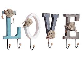 Letter Love Design Wall Hooks Fruugo Nz