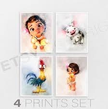 baby moana hei rooster pua poster