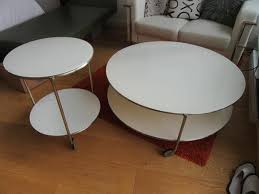 Gold and glass coffee tables complement other gold lamps, whereas options that are white, black or silver provide a modern appearance that's suitable for any home or apartment. Ikea Strind White Glass Coffee Amp End Table W Wheels Victoria City Victoria Mobile