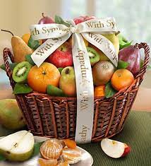 wishing you peace sympathy fruit basket