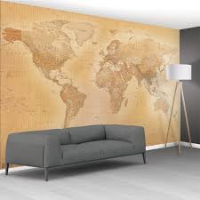 vintage map of the world wall mural