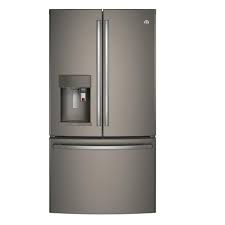 It is controlled by a spring loaded switch, usually mounted in the door frame across the top of the door opening.the switch is on when the door is open which allows the spring to push a plunger out, thus closing the switch and. Ge Profile 27 8 Cu Ft Smart French Door Refrigerator With Keurig K Cup In Slate Fingerprint Resistant And Energy Star Pfe28pmkes The Home Depot French Door Refrigerator French Doors Counter Depth French