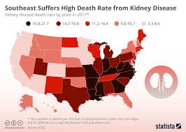 Chart Southeast Suffer High Death Rate From Kidney Disease