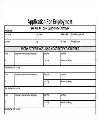 49 Job Application Form Templates Free Premium Templates
