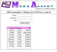add manually columns to gridview in asp