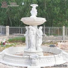 Outdoor Marble Woman Garden Fountain