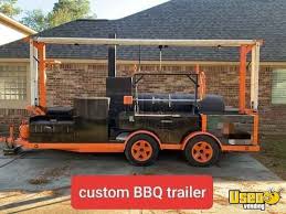 open bbq pit barbecue smoker trailer
