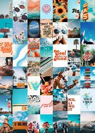 Summer Blues Wall Collage Kit Digital