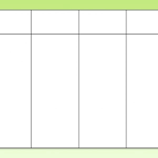 Blank Table Chart With 4 Columns Printable Menu And Chart