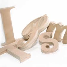 Thick Wood Letters Any Font Large